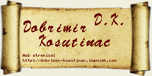 Dobrimir Košutinac vizit kartica